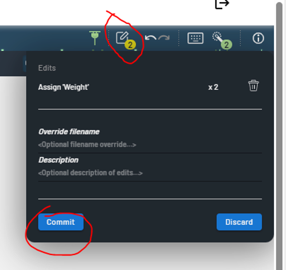 Edits pending commit