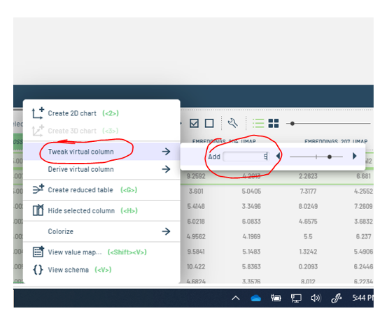 Editing a virtual column