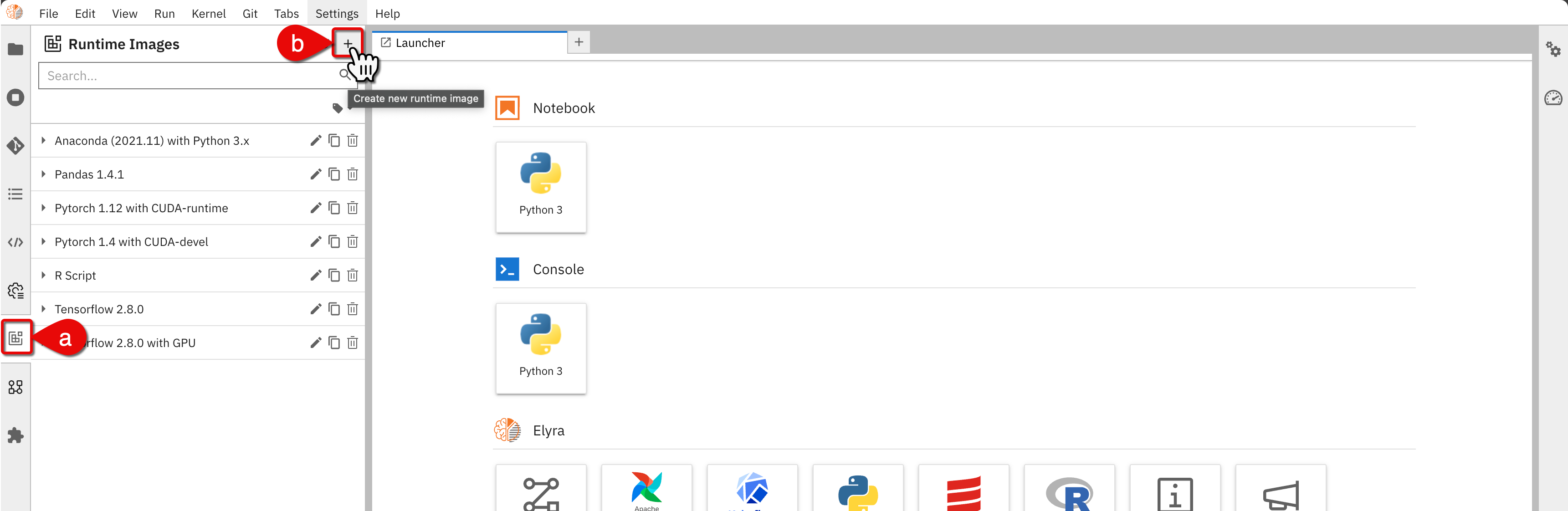 Create new runtime image