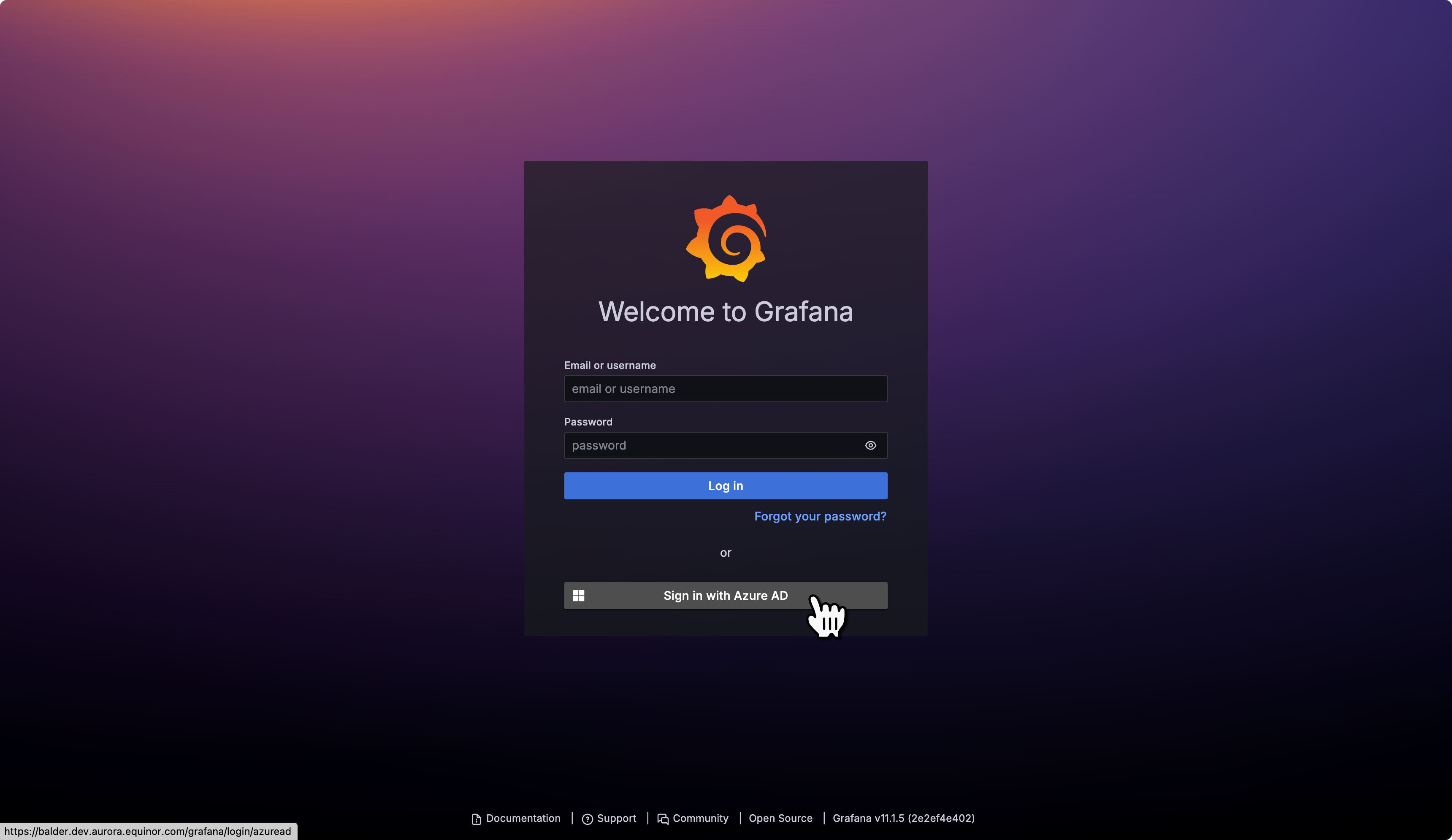 Grafana log in with SSO